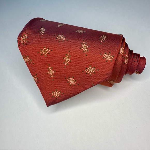 Vintage Giorgio Armani Silk Geometric Classic Designer Cravate Tie 60” 3.75” - Picture 7 of 7